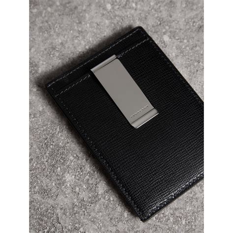 burberry london leather money clip card wallet|Burberry money clip card holder.